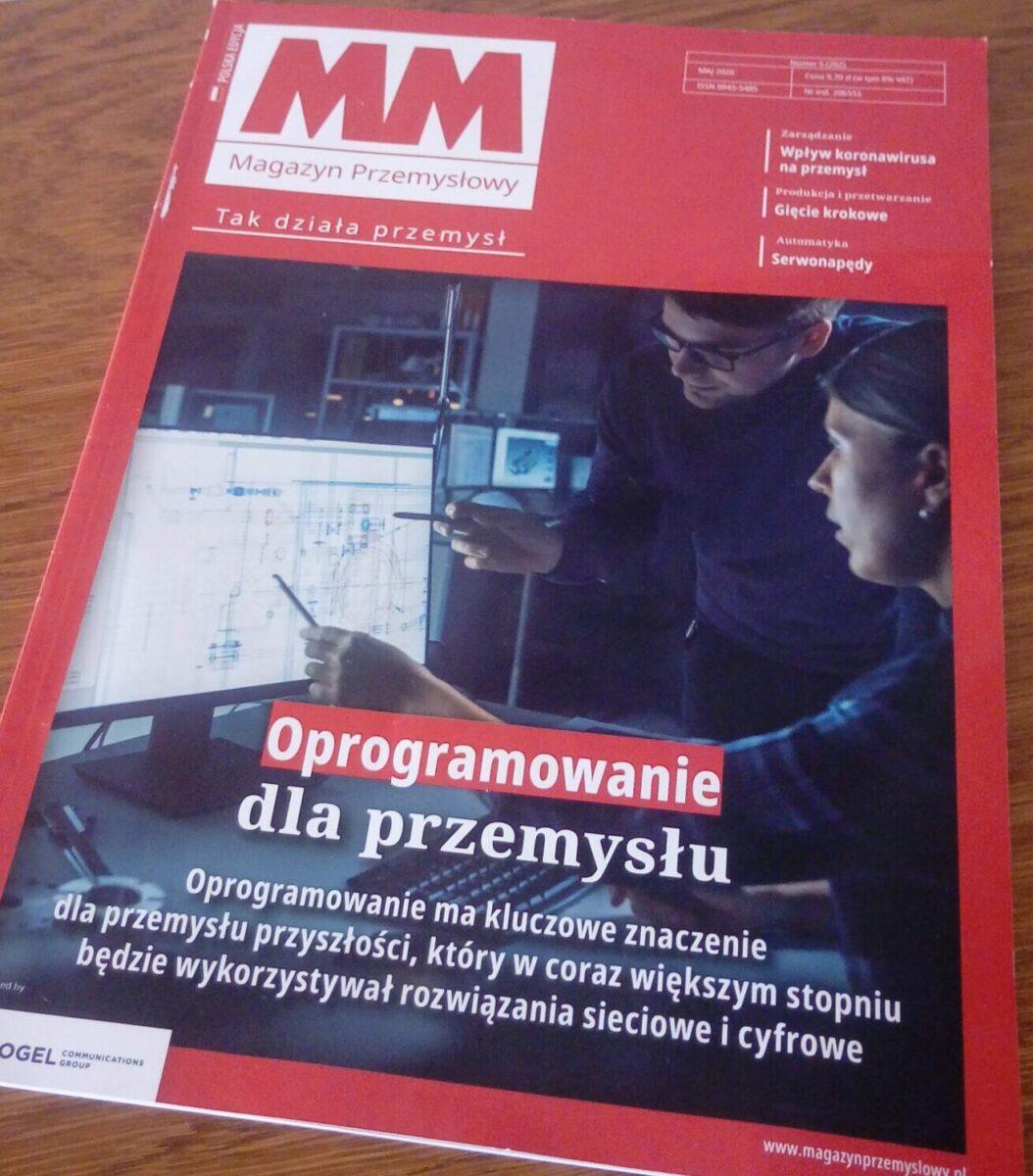 Okładka MM Magazyn Przemysłowy nr 5/2020 (maj) z tematem numeru „Oprogramowanie dla przemysłu”